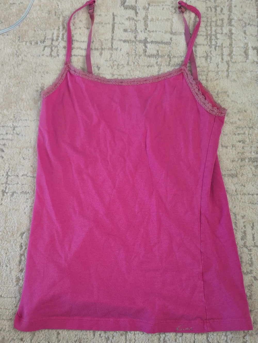 Kensie Fuchsia Lace-Trim Camisole